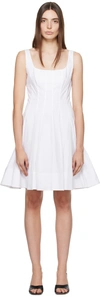 Staud Wells Mini Dress White In White