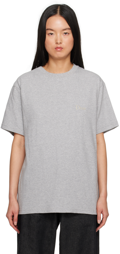 Dime Gray Classic T-shirt In Heather Gray