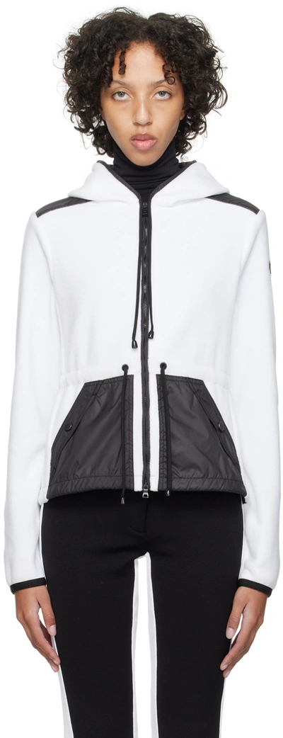 Erin Snow Willow Hooded Recycled Fleece Ski Jacket In White