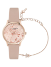 TED BAKER WOMEN'S FITZROVIA FASHION STAINLESS STEEL & LEATHER STRAP WATCH/34MM