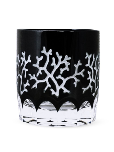 Varga Coral Double Old Fashioned Glass In Black