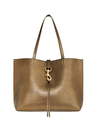 Rebecca Minkoff Megan Metallic Leather Tote Bag In Gold