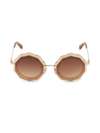 Chloé Women's Caite 52mm Geometric Sunglasses In Gold Peach