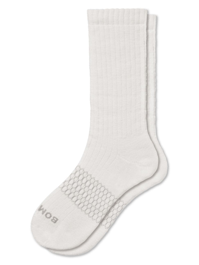 Bombas Chunky Ragg Calf Socks In Soft White