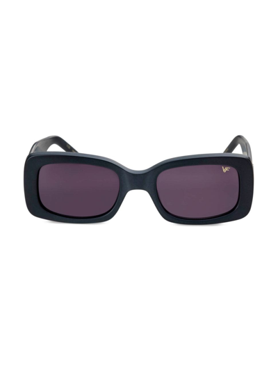 Vintage Frames Company Men's Harlem 43mm Rectangular Sunglasses In Black