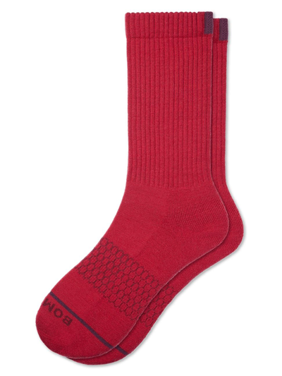 Bombas Women's Wool-blend Cashmere Calf Socks In Dark Ruby