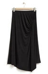 & Other Stories Asymmetric Midi Skirt In Black
