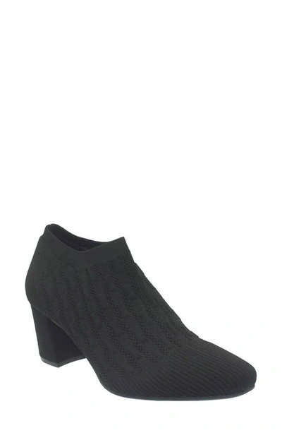 Impo Stretch Knit Ankle Boot In Black