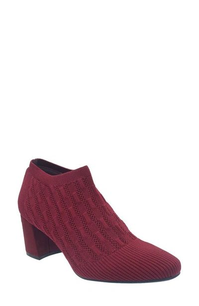 Impo Stretch Knit Ankle Boot In Vino