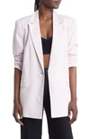 Open Edit Oversize Linen Blend Blazer In Purple Light