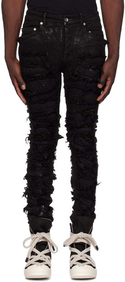 Rick Owens Drkshdw Detroit Cut Slim Jeans In Black