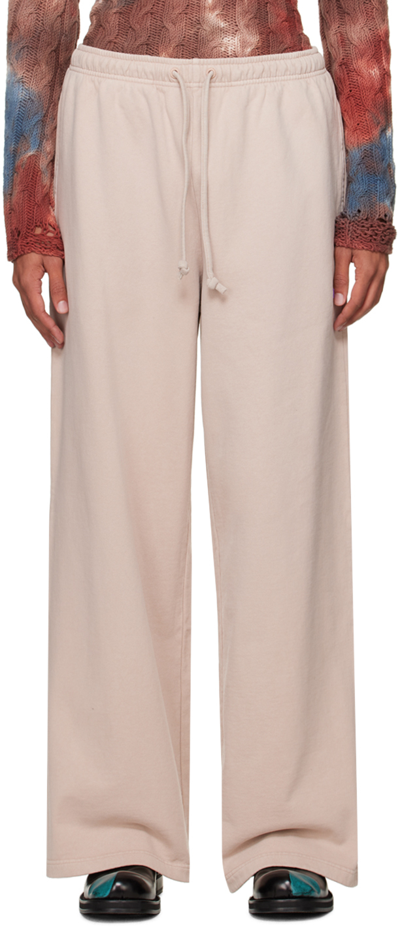 Acne Studios Pink Oversized Sweatpants In Cjc Dusty Beige