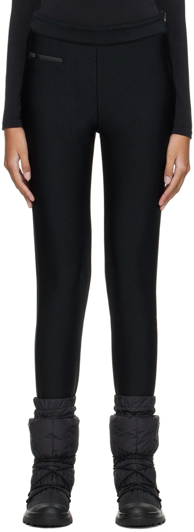 Erin Snow Black Olivia Leggings In Mb Metallic Black