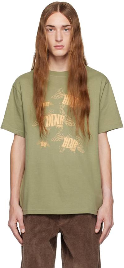 Dime Green Wings T-shirt In Army Green