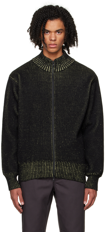 Gr10k Aimless Compact Knit Full Zipped Sweater In Black | ModeSens