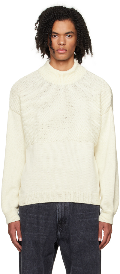 Carlota Barrera Off-white Mock Neck Sweater In Off White