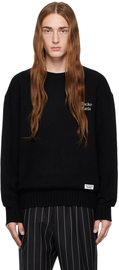 Wacko Maria Black Crewneck Sweater