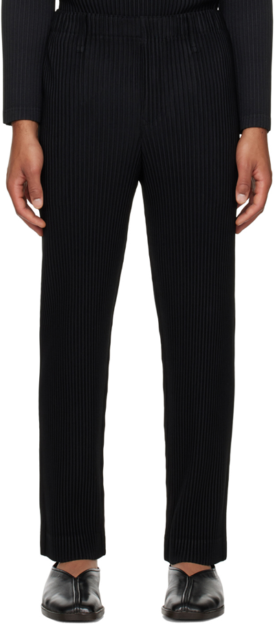 Issey Miyake Black Basics Trousers In 15-black