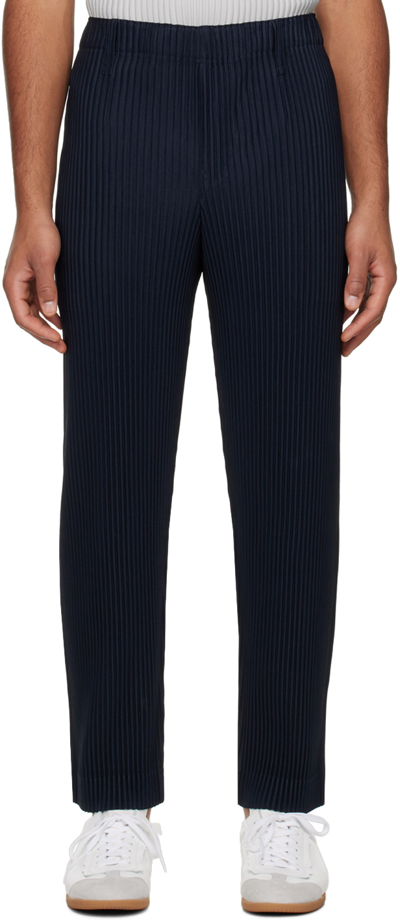 Issey Miyake Navy Basics Trousers In 75-navy