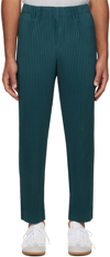 ISSEY MIYAKE GREEN TAILORED PLEATS 2 TROUSERS