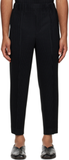 ISSEY MIYAKE BLACK COMPLEAT TROUSERS