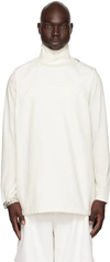 Jil Sander White Embossed Denim Tank Top In 102 Porcelain