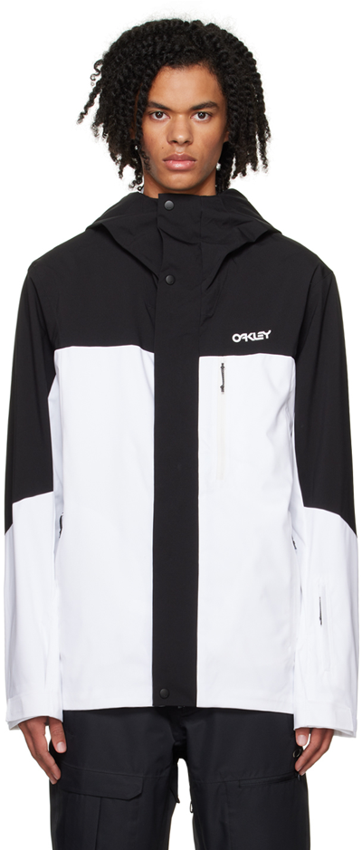 Oakley Tnp Tbt Shell Jacket In Black,white