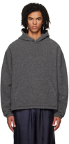 RIER GRAY FELTED HOODIE