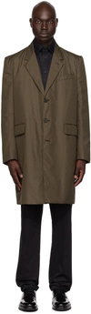 Dunhill Gray Button Coat In Clay 029