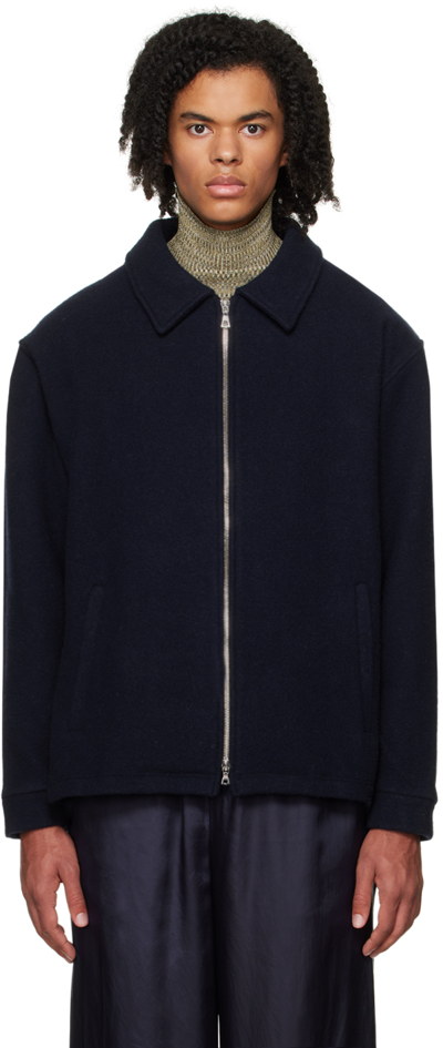 Rier Navy Felted Jacket