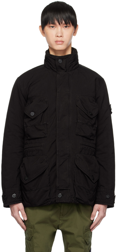 Stone Island Black David-tc Jacket In V0029 Black