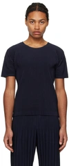 Issey Miyake Navy Basics T-shirt In Blue