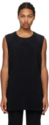 ISSEY MIYAKE BLACK MONTHLY COLOR OCTOBER TANK TOP