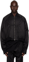 Julius Black Edge Seam Bomber Jacket In Black