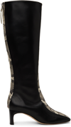 AEYDE BLACK & OFF-WHITE MORGANE BOOTS