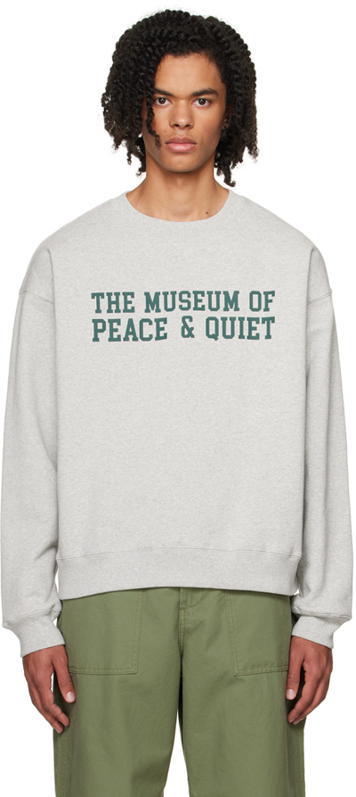 Museum Of Peace And Quiet Gray Campus Sweatshirt In Heather