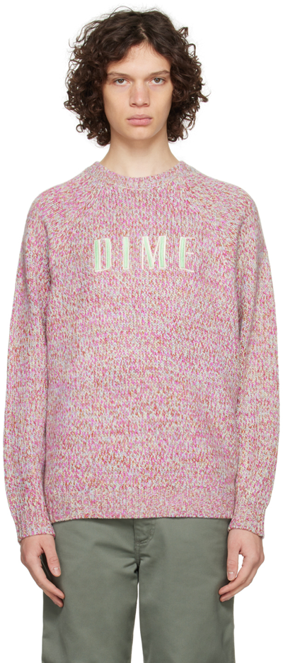 Dime Multicolor Fantasy Sweater In Pink