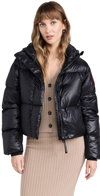 Canada Goose Cypress Cropped Puffer In Black - Noir