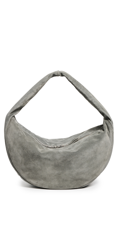 By Far Maxi Cush Cement Suede Leather Hobo Bag
