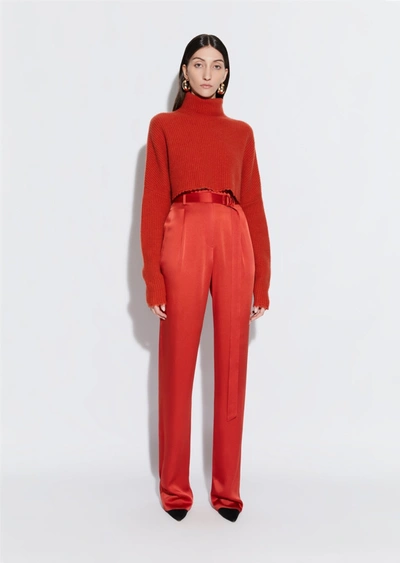 Lapointe Airy Cashmere Cropped Turtleneck In L