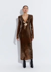 LAPOINTE SEQUIN MIDI DRESS