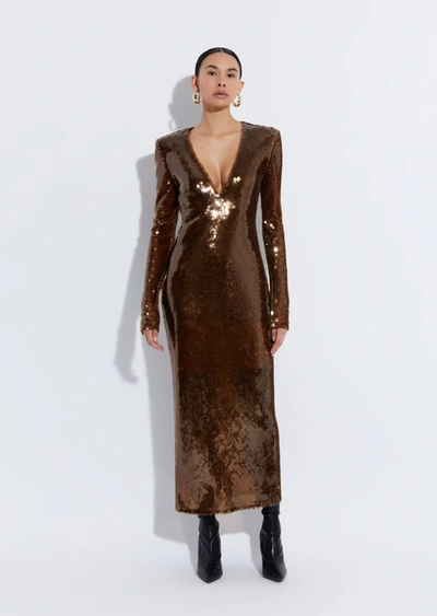 Lapointe Sequin Midi Dress In 8