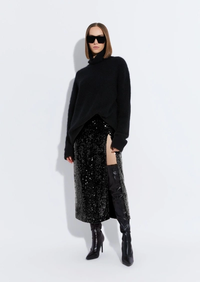 Lapointe Sequin Skirt With Slit In 14