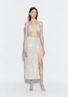 Lapointe Sequin High-waisted Midi Skirt In 12