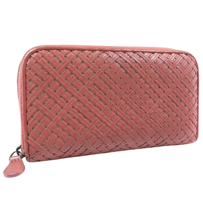 Pre-owned Bottega Veneta Intrecciato Brown Leather Wallet  ()