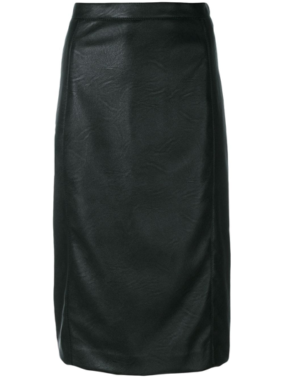 Stella Mccartney Faux Leather Pencil Skirt In Black