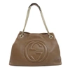 GUCCI GUCCI SOHO BROWN PONY-STYLE CALFSKIN TOTE BAG (PRE-OWNED)