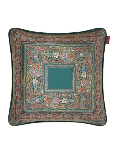 Etro Home Cushion With Cord 45x45 In Green