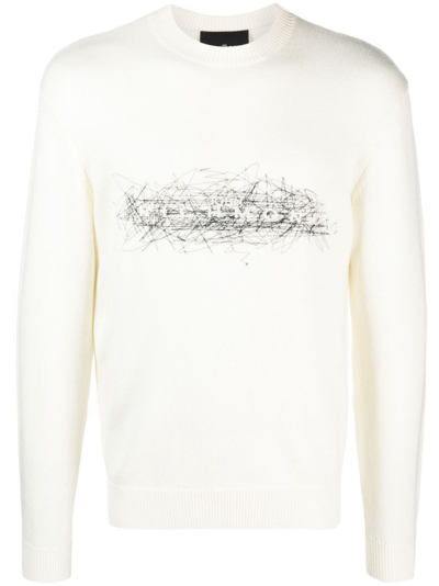 John Richmond Ortex Sweater In White