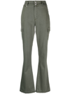 PAIGE HIGH-WAISTED FLARED TROUSERS
